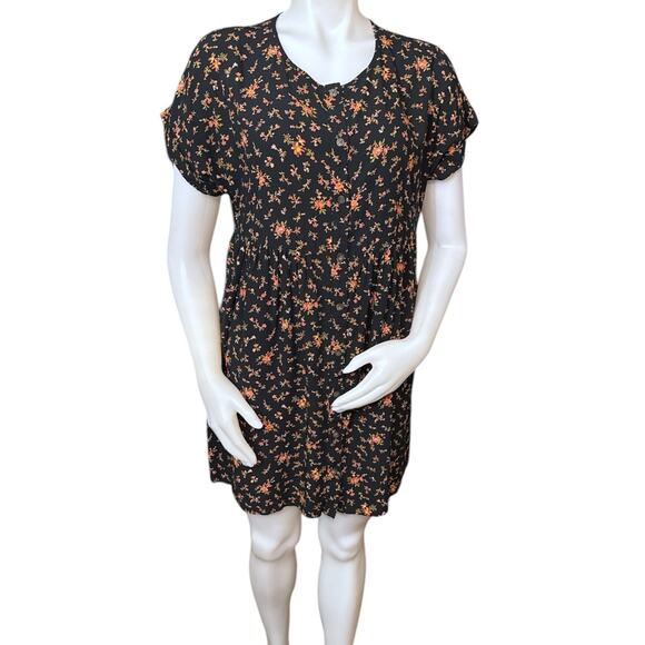 Madewell Short-Sleeve Button-Front Mini Dress in Fresh Sprigs Ditsy Floral M - Picture 1 of 10